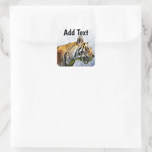 Personalisierte Tiger Digital Art Sticker (Tasche)