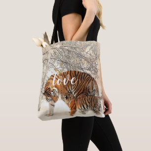 Personalisierte Tiger-Familie Tasche