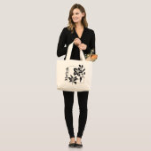 Personalisierte Tiger-Lily-Tote-Tasche Jumbo Stoffbeutel (Vorderseite (Model))