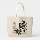Personalisierte Tiger-Lily-Tote-Tasche Jumbo Stoffbeutel (Rückseite)