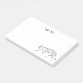 Personalisierte Tiger-Noten Post-it Klebezettel (angewinkelt)