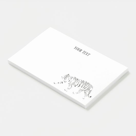 Personalisierte Tiger-Noten Post-it Klebezettel (angewinkelt)