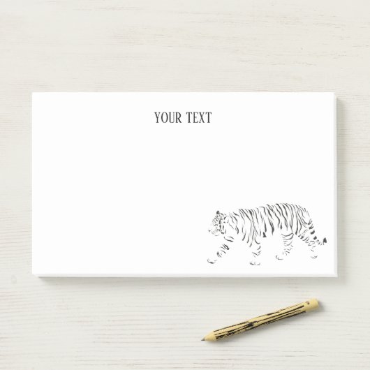 Personalisierte Tiger-Noten Post-it Klebezettel (Auf Schreibtisch)