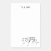 Personalisierte Tiger-Noten Post-it Klebezettel (Vorderseite)