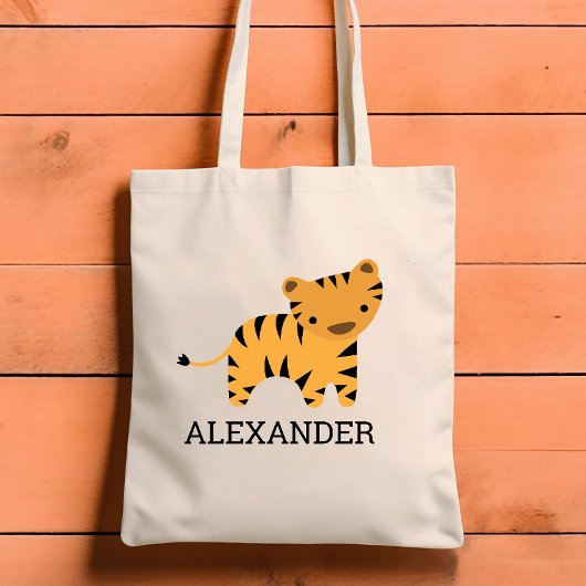 Personalisierte Tigerkinder Tragetasche