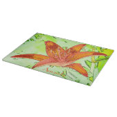 Personalisierte Tigerlilie Cutting Board Schneidebrett (Ecke)