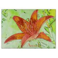 Personalisierte Tigerlilie Cutting Board
