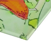 Personalisierte Tigerlilie Cutting Board Schneidebrett (Ecke)