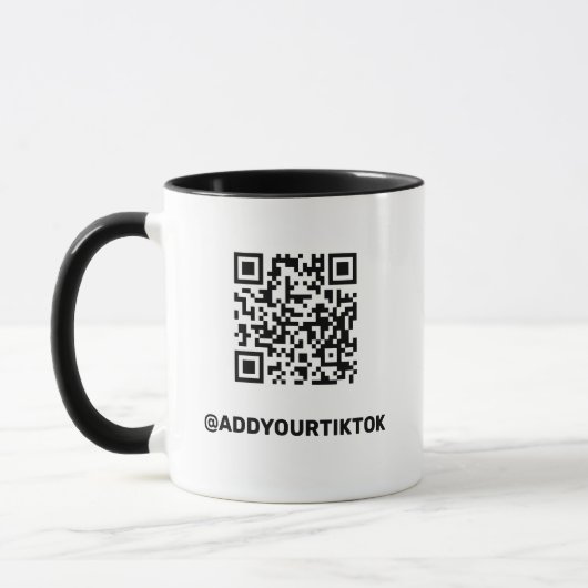 Personalisierte TikTok-Tasse mit QR-Code Tasse (Links)