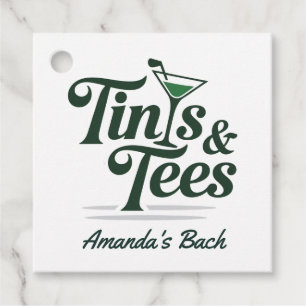 Personalisierte Tinis & Tees Golf Junggesellinnena Geschenkanhänger
