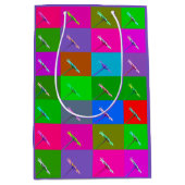 Personalisierte Tische Blumenkunst Vielen Dank Mittlere Geschenktüte (Vorderseite)