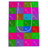 Personalisierte Tische Blumenkunst Vielen Dank Mittlere Geschenktüte (Rückseite)