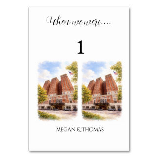 Personalisierte Tischnummer für die Hochzeit