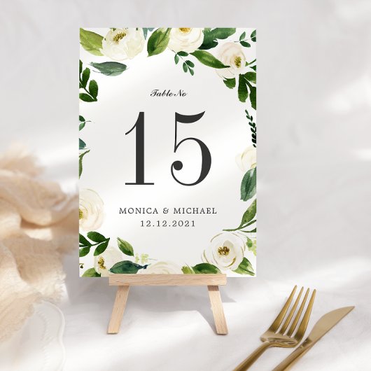 Personalisierte Tischnummer von White Bloom WEDD