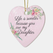 Personalisierte Tochter-Verzierung Keramik Ornament (Links)