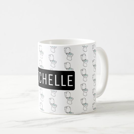 Personalisierte Toilette Kaffeetasse (VorderseiteRechts)