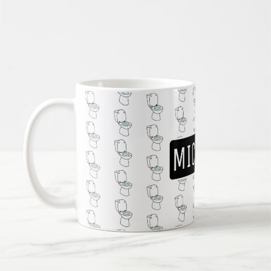 Personalisierte Toilette Kaffeetasse (Links)