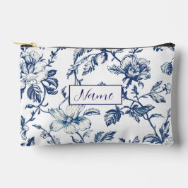 Personalisierte Toilettenbeutel - Blaue Blume Zubehörtasche