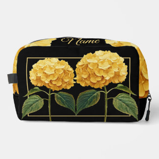Personalisierte Toilettenbeutel - Gelbes Hydrangea Waschbeutel