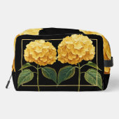 Personalisierte Toilettenbeutel - Gelbes Hydrangea Waschbeutel (Rückseite)