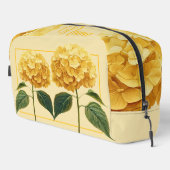 Personalisierte Toilettenbeutel - Gelbes Hydrangea Waschbeutel (Rechte Ecke)