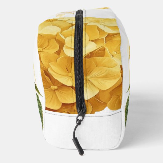 Personalisierte Toilettenbeutel - Gelbes Hydrangea Waschbeutel (Rechts)