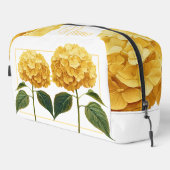 Personalisierte Toilettenbeutel - Gelbes Hydrangea Waschbeutel (Rechte Ecke)