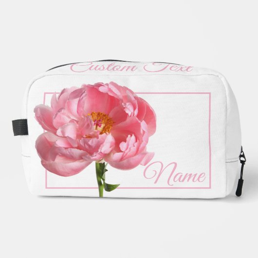 Personalisierte Toilettenbeutel - Pink Peony Waschbeutel (Vorderseite)
