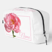 Personalisierte Toilettenbeutel - Pink Peony Waschbeutel (Rechte Ecke)