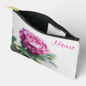 Personalisierte Toilettenbeutel - Pink Peony Zubehörtasche (Offen)