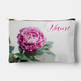 Personalisierte Toilettenbeutel - Pink Peony Zubehörtasche