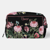 Personalisierte Toilettenbeutel - Rosa Blume Mix Waschbeutel (Rückseite)