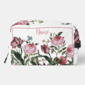 Personalisierte Toilettenbeutel - Rosa Blume Mix Waschbeutel (Rückseite)