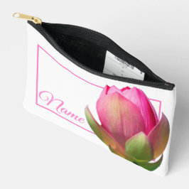 Personalisierte Toilettenbeutel - Rosa Lotus Zubehörtasche