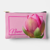 Personalisierte Toilettenbeutel - Rosa Lotus Zubehörtasche (Vorderseite)
