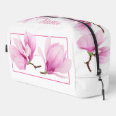 Personalisierte Toilettenbeutel - Rosa Magnolia Waschbeutel (Rechte Ecke)