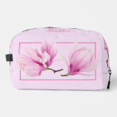 Personalisierte Toilettenbeutel - Rosa Magnolia Waschbeutel (Vorderseite)