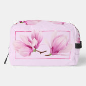Personalisierte Toilettenbeutel - Rosa Magnolia Waschbeutel (Rückseite)
