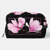 Personalisierte Toilettenbeutel - Rosa Magnolia Waschbeutel (Rückseite)