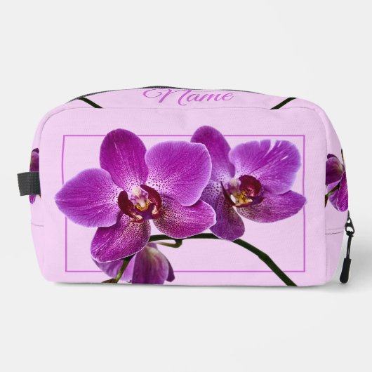 Personalisierte Toilettenbeutel - Rosa Orchid Waschbeutel (Vorderseite)