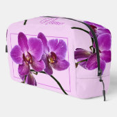 Personalisierte Toilettenbeutel - Rosa Orchid Waschbeutel (Rechte Ecke)