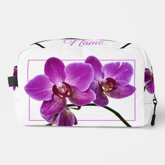 Personalisierte Toilettenbeutel - Rosa Orchid Waschbeutel (Vorderseite)