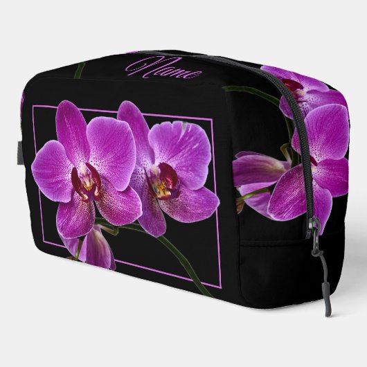 Personalisierte Toilettenbeutel - Rosa Orchid Waschbeutel (Rechte Ecke)