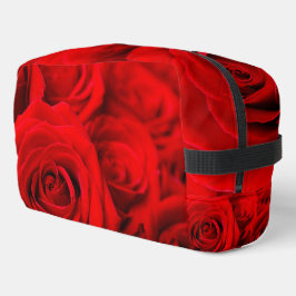 Personalisierte Toilettenbeutel - Rote Rosen Waschbeutel