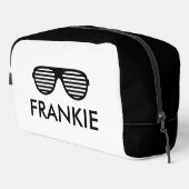 Personalisierte Toilettentasche mit Sonnenbrille L Waschbeutel (Rechte Ecke)