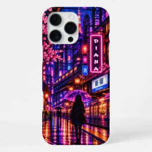 Personalisierte Tokyo Anime Neon Name Handyhülle iPhone 16 Pro Max Hülle