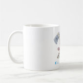 Personalisierte Tomahawk Feathers und Blume Kaffeetasse (Links)