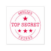 PERSONALISIERTE TOP SECRET SELBSTINKENDE BRIEFMARK PERMASTEMPEL (Design)