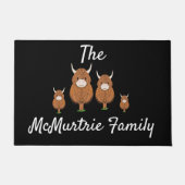 Personalisierte Tor-Mat der Hochlandkuh Fußmatte (Vorderseite)