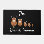 Personalisierte Tor-Mat der Hochlandkuh Fußmatte (Vorderseite)